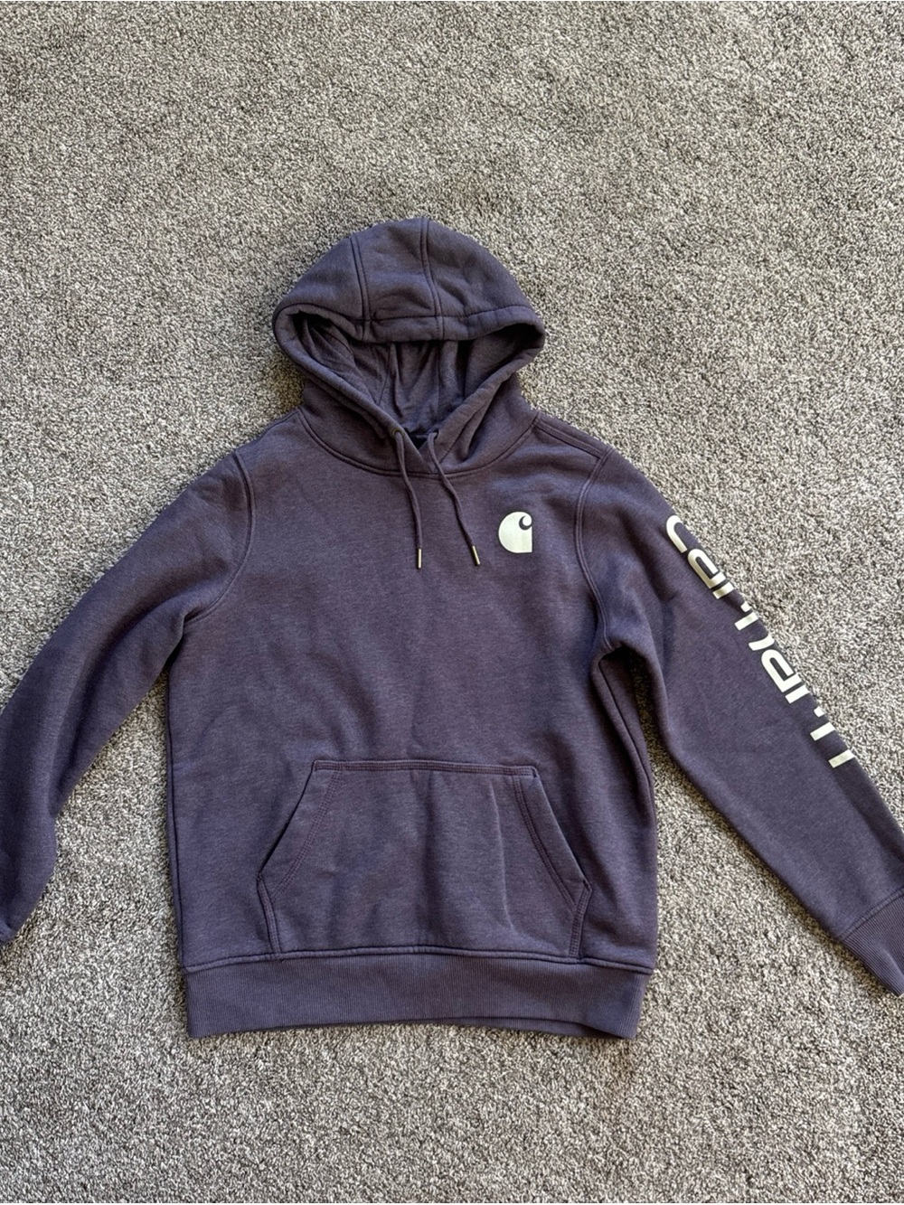 Carhartt Womens Medium 8/10 Relaxed Fit Pullover Hooded Sweatshirt EUC Purple